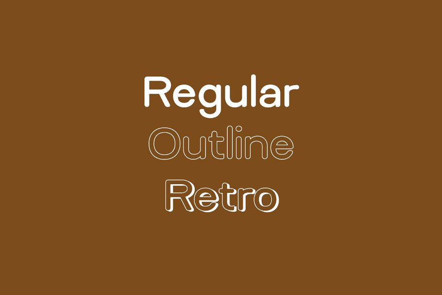 Ejemplo de fuente Relica Rounded Retro